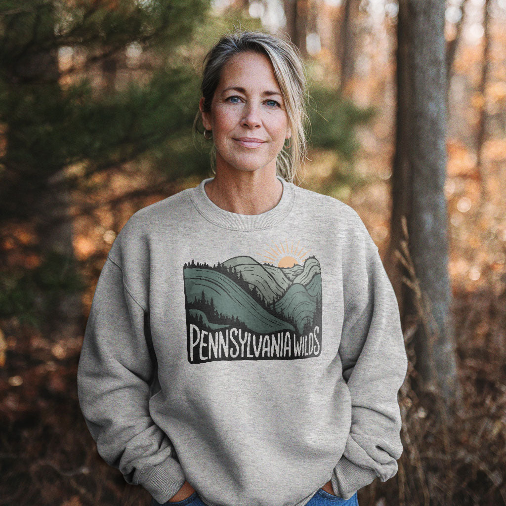 Pennsylvania Wilds Crewneck Sweatshirt Adventure and Outdoors Themed Sweatshirt