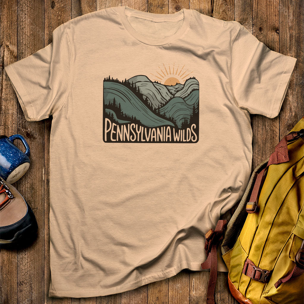 Pennsylvania Wilds T-Shirt Sand Adventure and Outdoors Themed T-Shirt