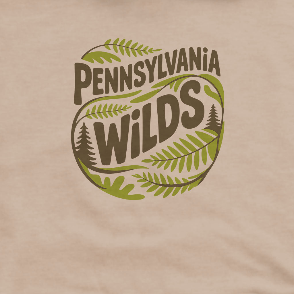 Pennsylvania Wilds Ferns Hoodie Adventure and Outdoors Themed Hoodie