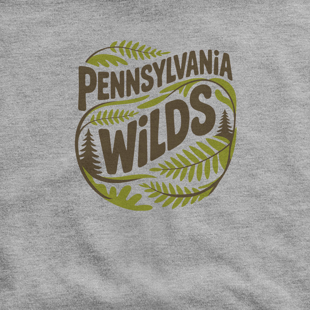 Pennsylvania Wilds Ferns Hoodie Adventure and Outdoors Themed Hoodie