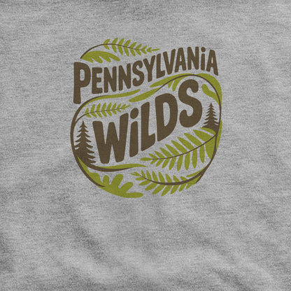 Pennsylvania Wilds Ferns Hoodie Adventure and Outdoors Themed Hoodie