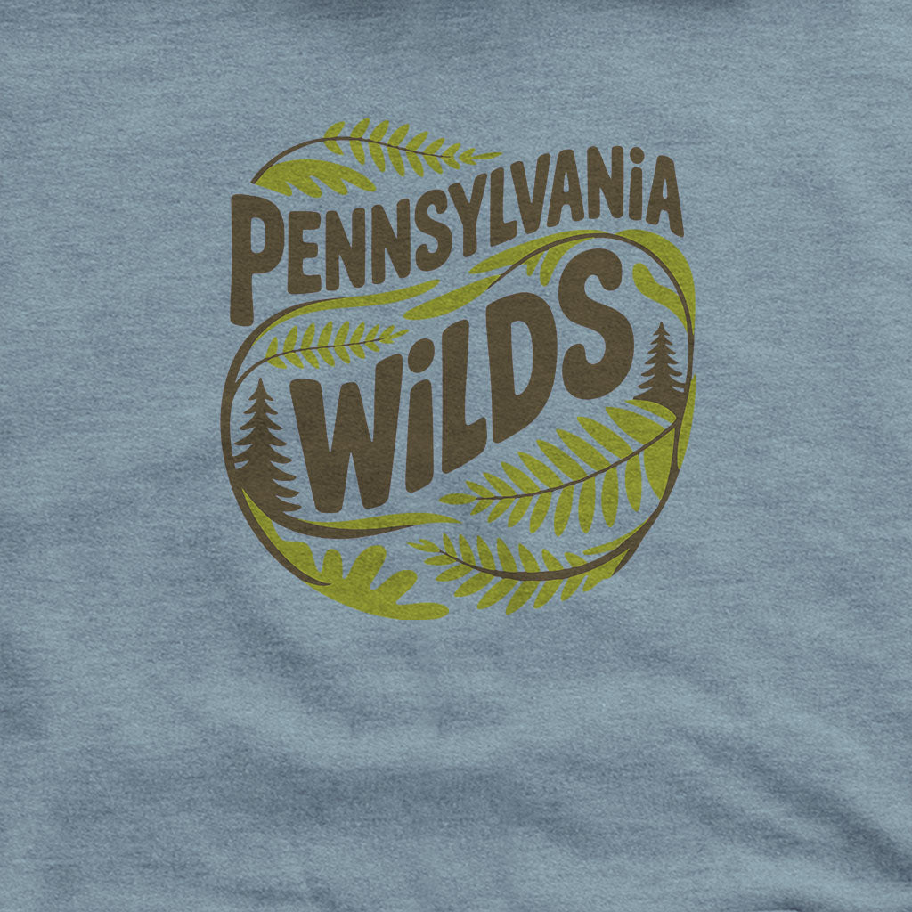 Pennsylvania Wilds Ferns Hoodie Adventure and Outdoors Themed Hoodie