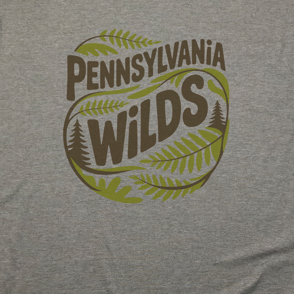 Pennsylvania Wilds Ferns T-Shirt Adventure and Outdoors Themed T-Shirt