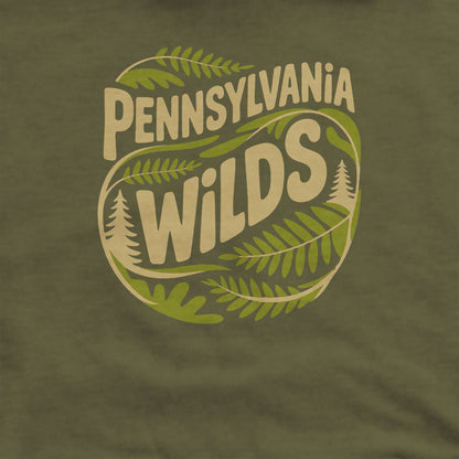 Pennsylvania Wilds Ferns Crewneck Sweatshirt Adventure and Outdoors Themed Sweatshirt