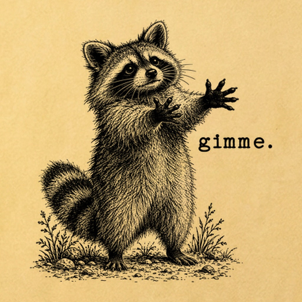 Gimme Raccoon Cotton T-Shirt