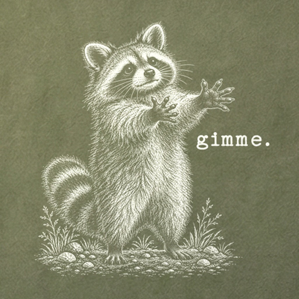 Gimme Raccoon Cotton T-Shirt