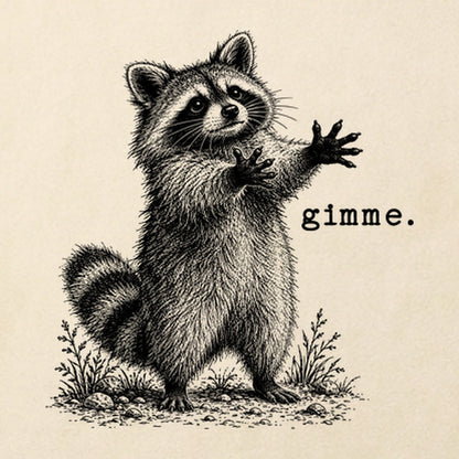Gimme Raccoon Cotton T-Shirt