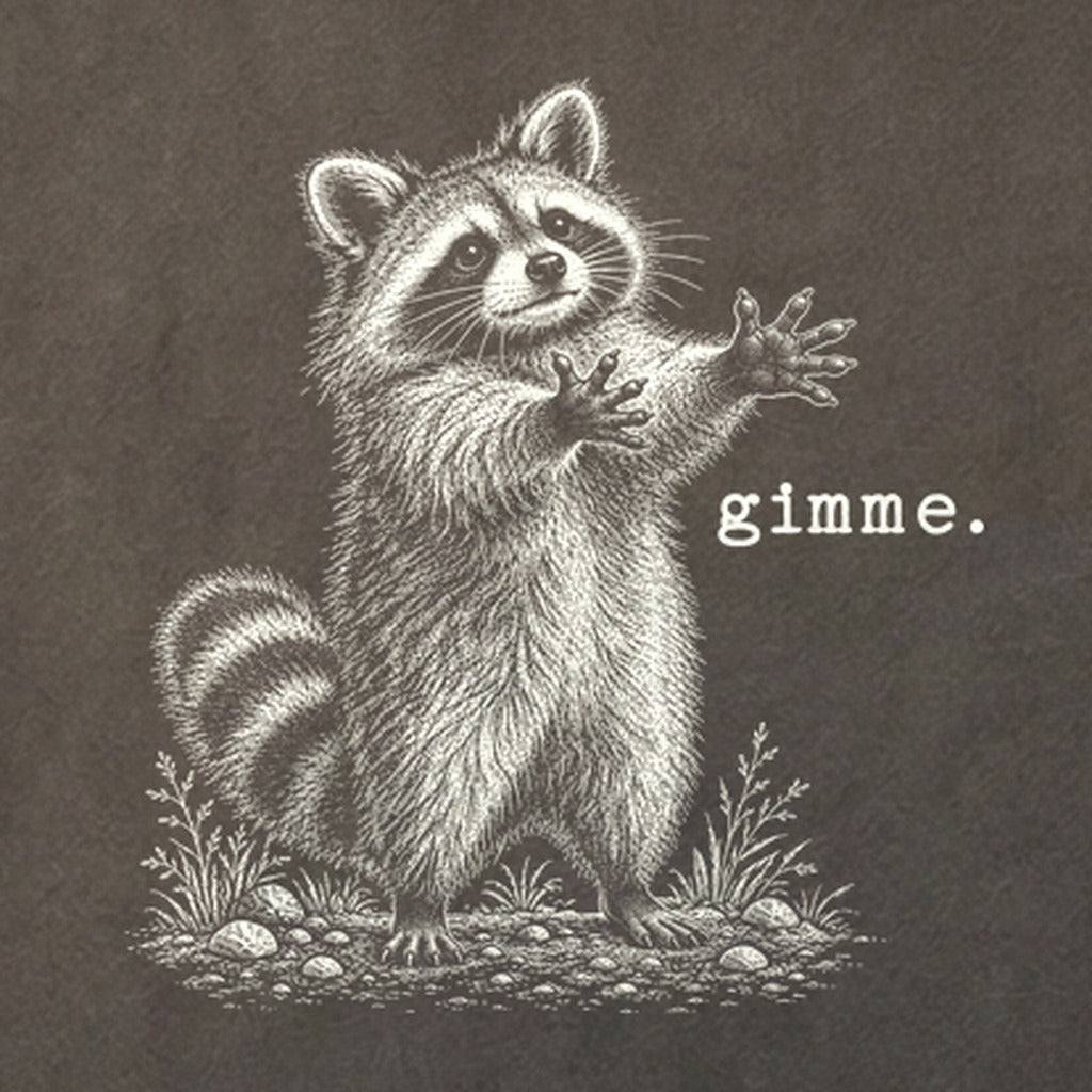 Gimme Raccoon Cotton T-Shirt