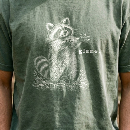 Gimme Raccoon Cotton T-Shirt