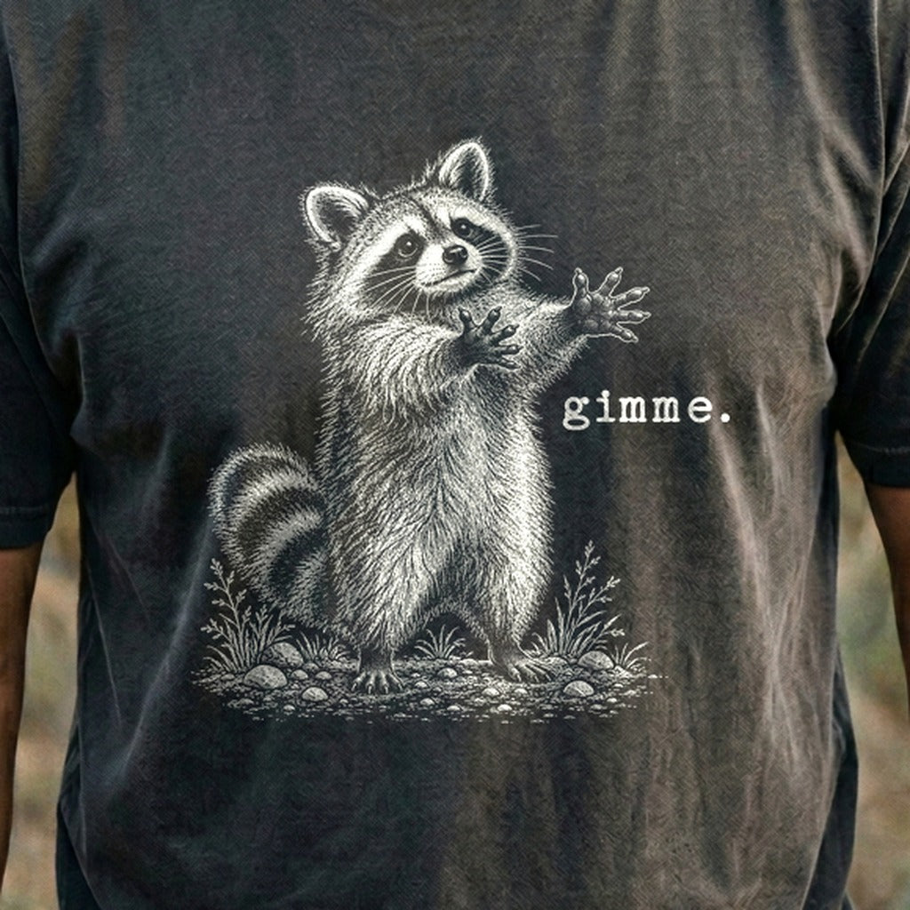 Gimme Raccoon Cotton T-Shirt