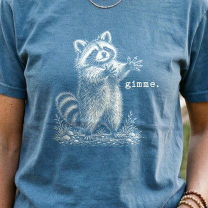 Gimme Raccoon Cotton T-Shirt