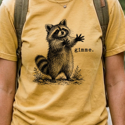 Gimme Raccoon Cotton T-Shirt