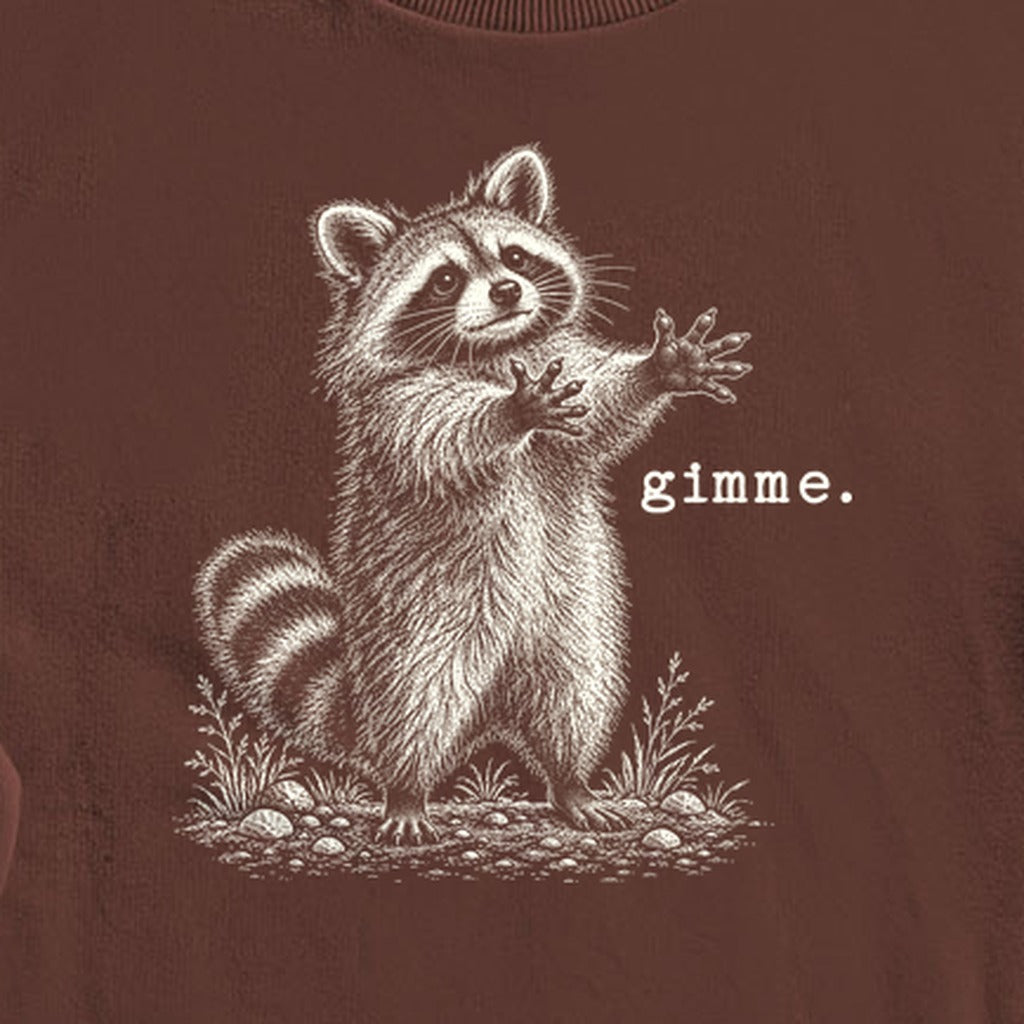 Gimme Raccoon Crewneck Sweatshirt