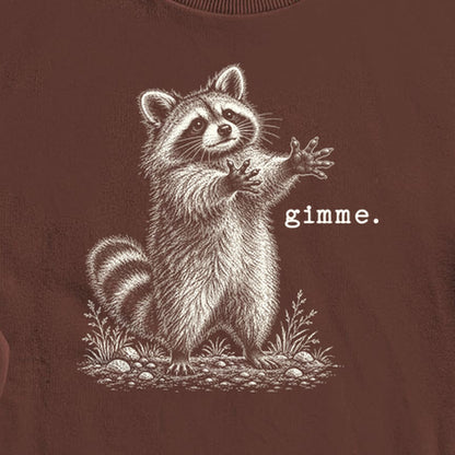 Gimme Raccoon Crewneck Sweatshirt
