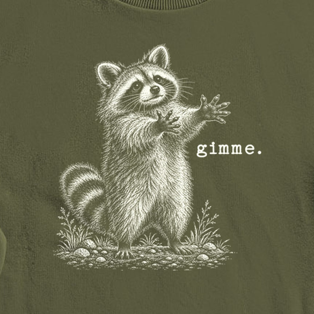 Gimme Raccoon Crewneck Sweatshirt