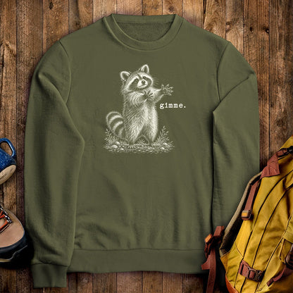 Gimme Raccoon Crewneck Sweatshirt