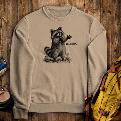 Gimme Raccoon Crewneck Sweatshirt
