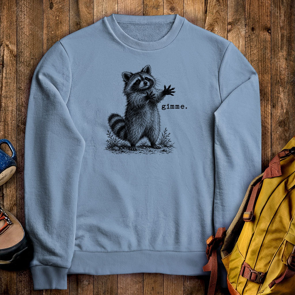 Gimme Raccoon Crewneck Sweatshirt