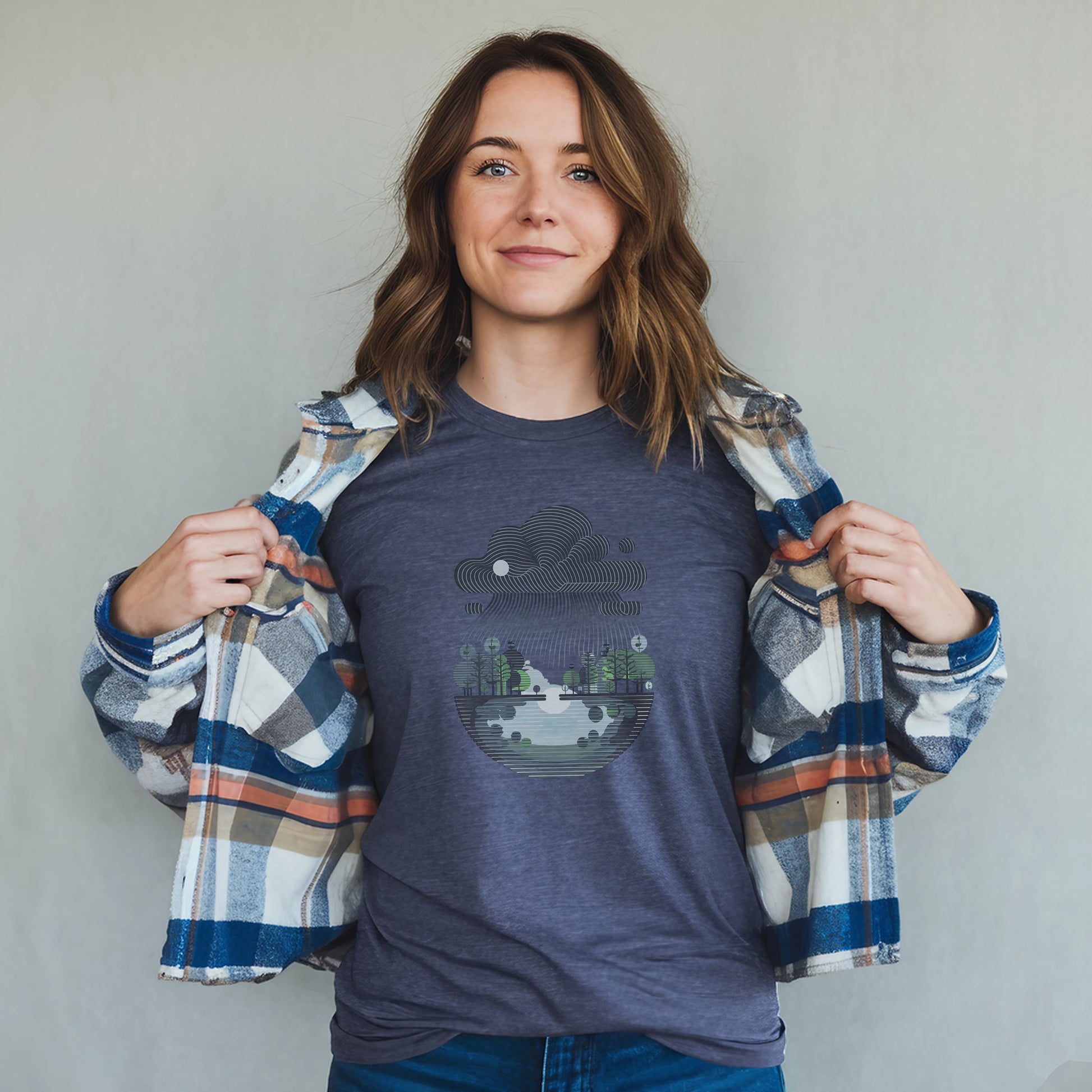 Rainy Day Reflection T-Shirt Adventure and Outdoors Themed T-Shirt