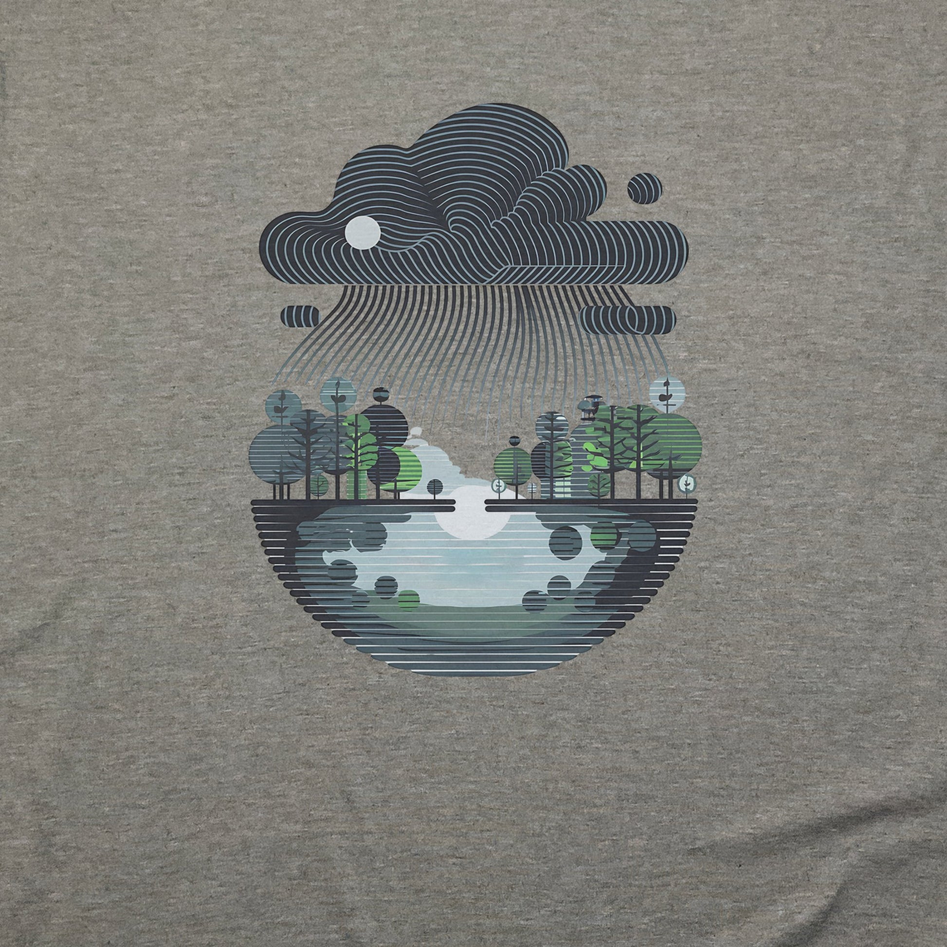 Rainy Day Reflection T-Shirt Adventure and Outdoors Themed T-Shirt