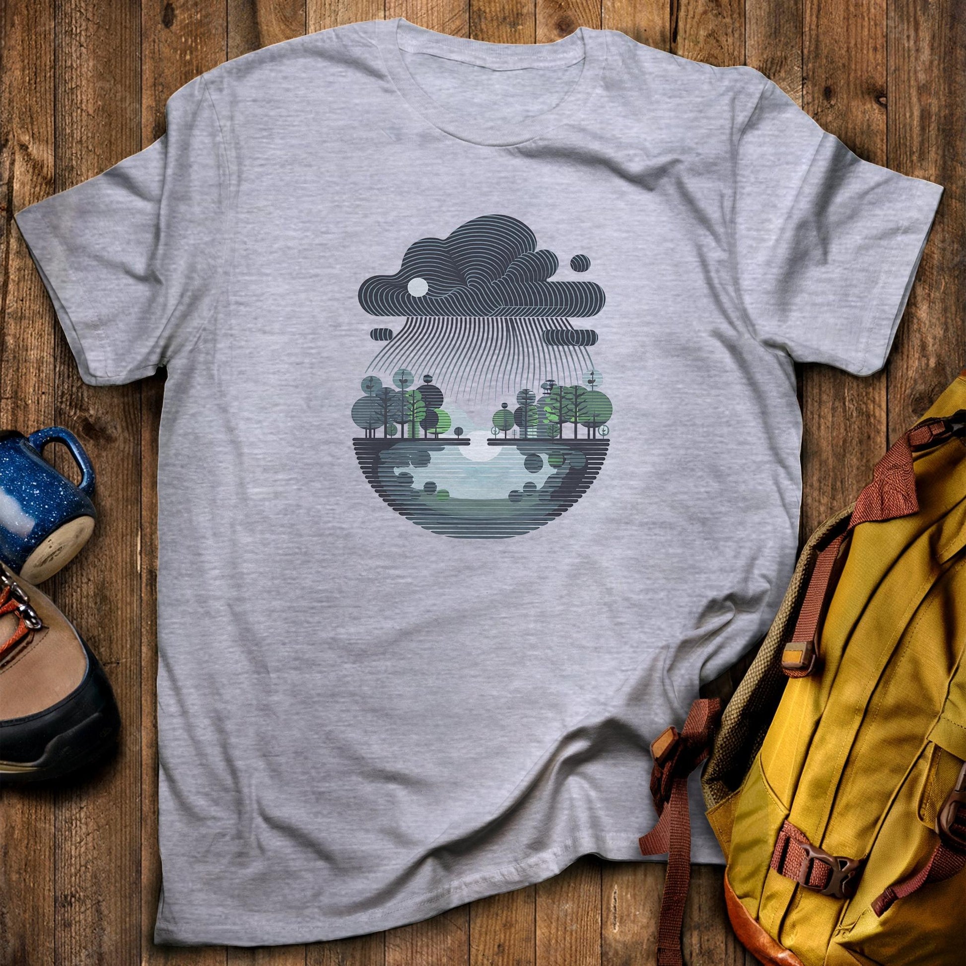 Rainy Day Reflection T-Shirt Sport Grey Adventure and Outdoors Themed T-Shirt