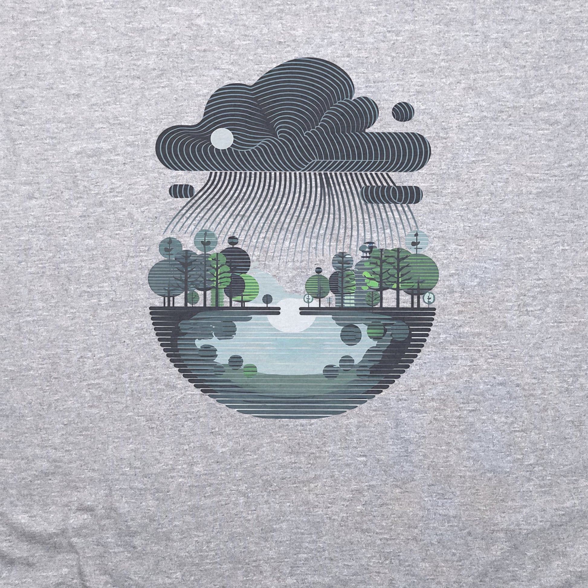 Rainy Day Reflection T-Shirt Adventure and Outdoors Themed T-Shirt