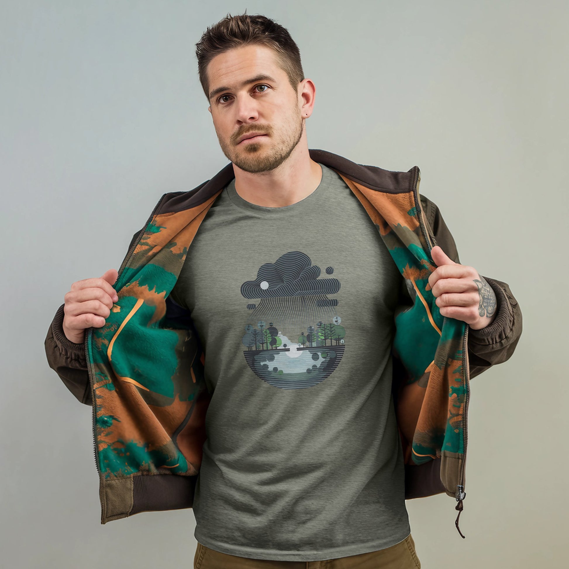 Rainy Day Reflection T-Shirt Adventure and Outdoors Themed T-Shirt
