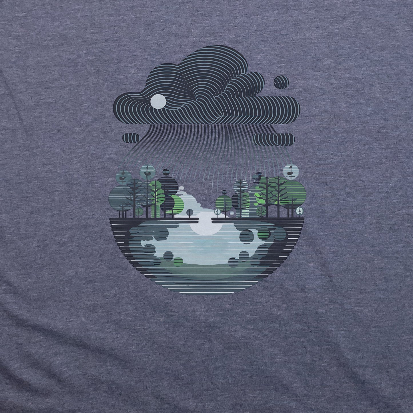 Rainy Day Reflection T-Shirt Adventure and Outdoors Themed T-Shirt