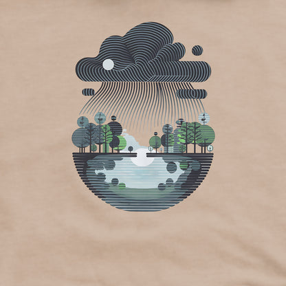 Rainy Day Reflection Crewneck Sweatshirt Adventure and Outdoors Themed Sweatshirt