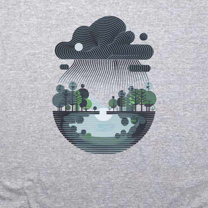 Rainy Day Reflection Crewneck Sweatshirt Adventure and Outdoors Themed Sweatshirt