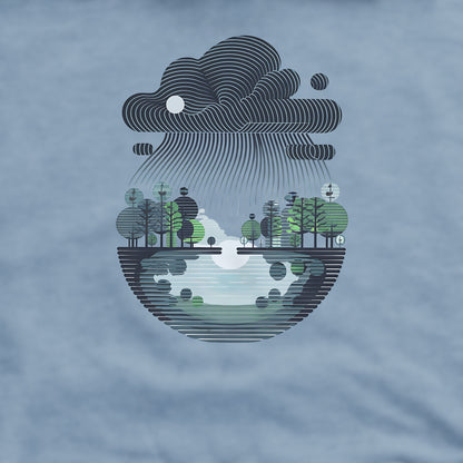 Rainy Day Reflection Crewneck Sweatshirt Adventure and Outdoors Themed Sweatshirt