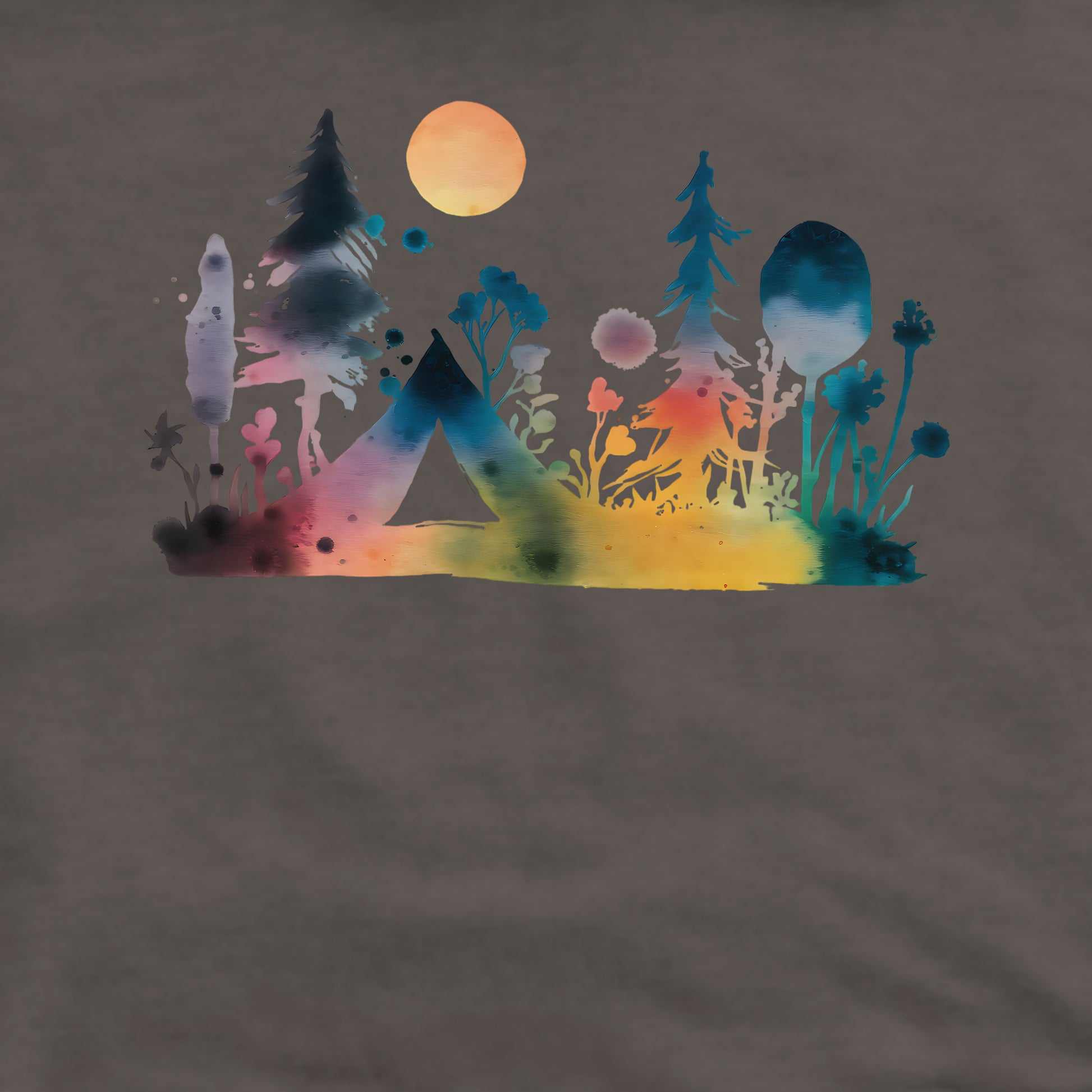Watercolor Wildflower Retreat Crewneck Sweatshirt Adventure and Outdoors Themed Sweatshirt
