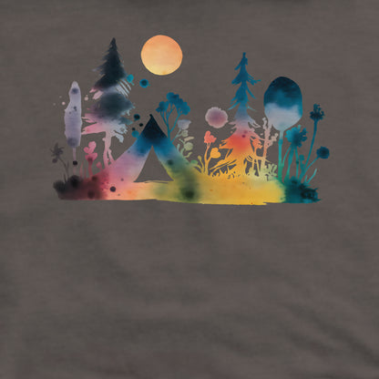 Watercolor Wildflower Retreat Crewneck Sweatshirt Adventure and Outdoors Themed Sweatshirt