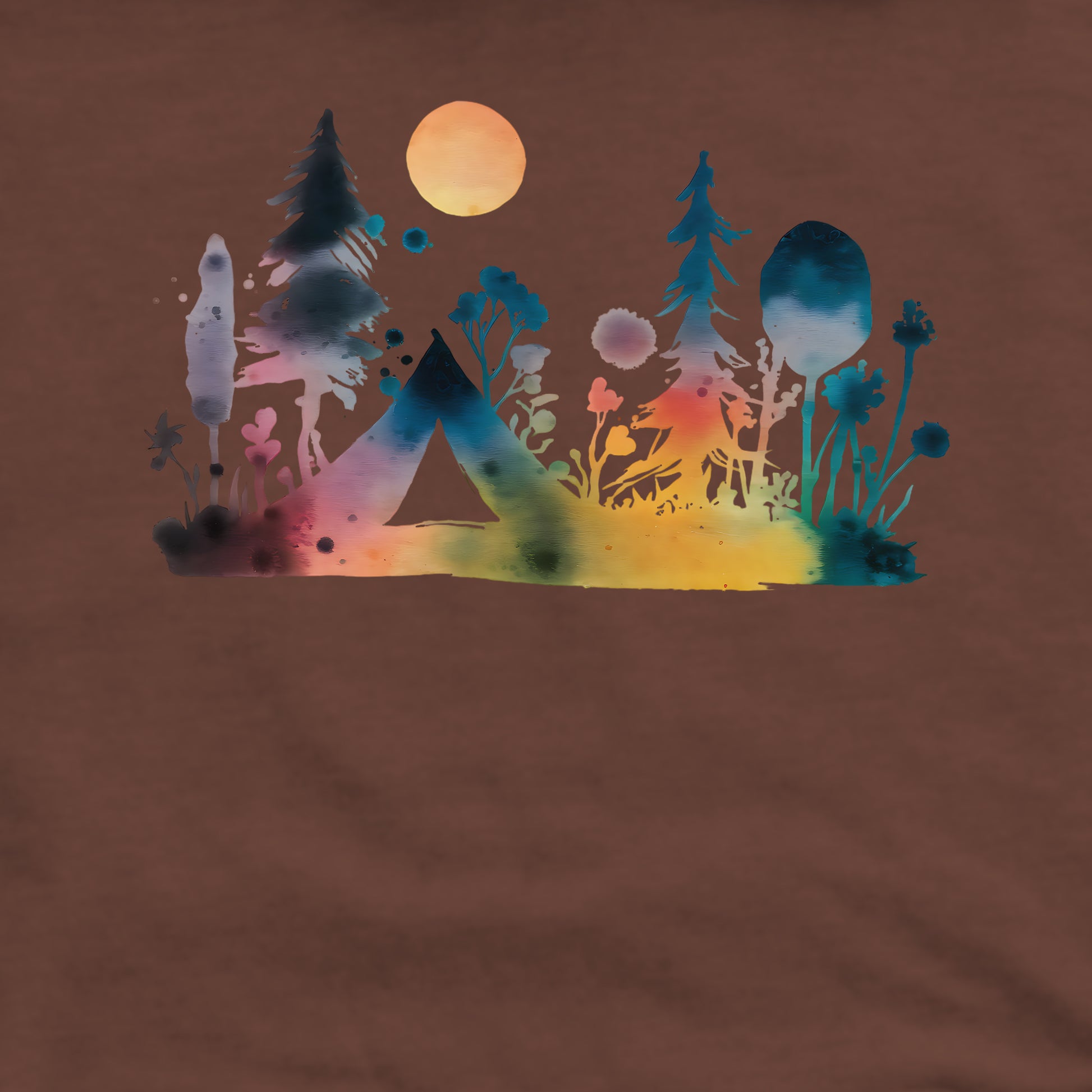 Watercolor Wildflower Retreat Crewneck Sweatshirt Adventure and Outdoors Themed Sweatshirt