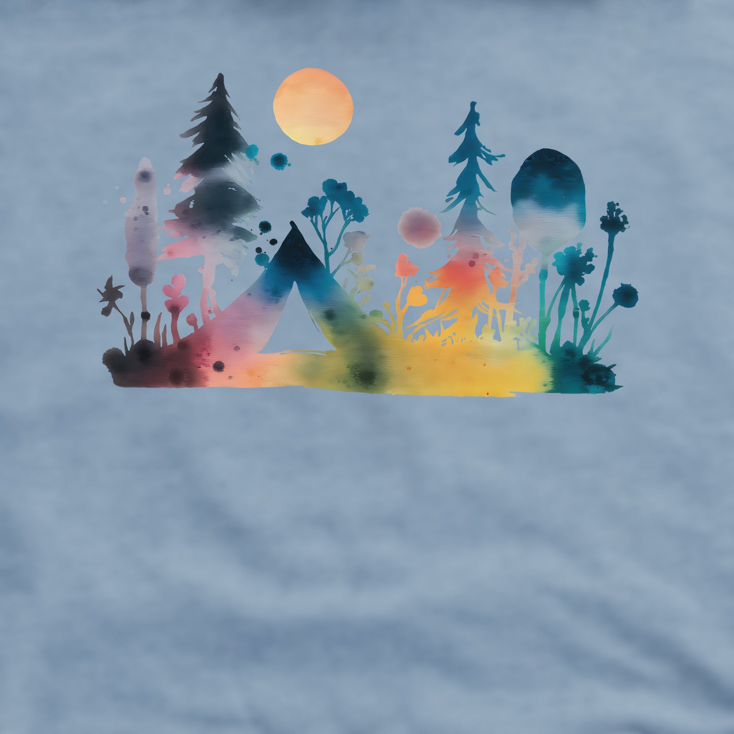 Watercolor Wildflower Retreat Crewneck Sweatshirt Adventure and Outdoors Themed Sweatshirt