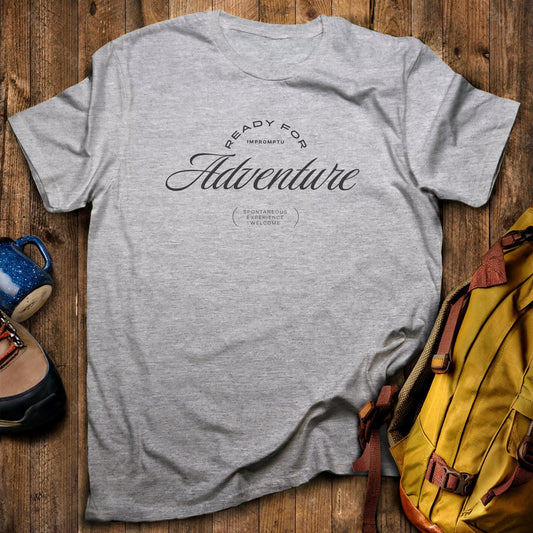 Ready for Adventure T-Shirt Sport Grey Adventure and Outdoors Themed T-Shirt