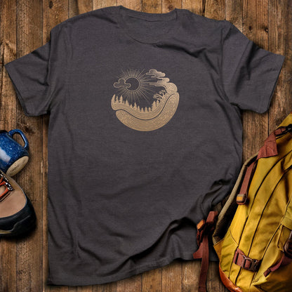 Forest Flow T-Shirt Dark Heather Adventure and Outdoors Themed T-Shirt