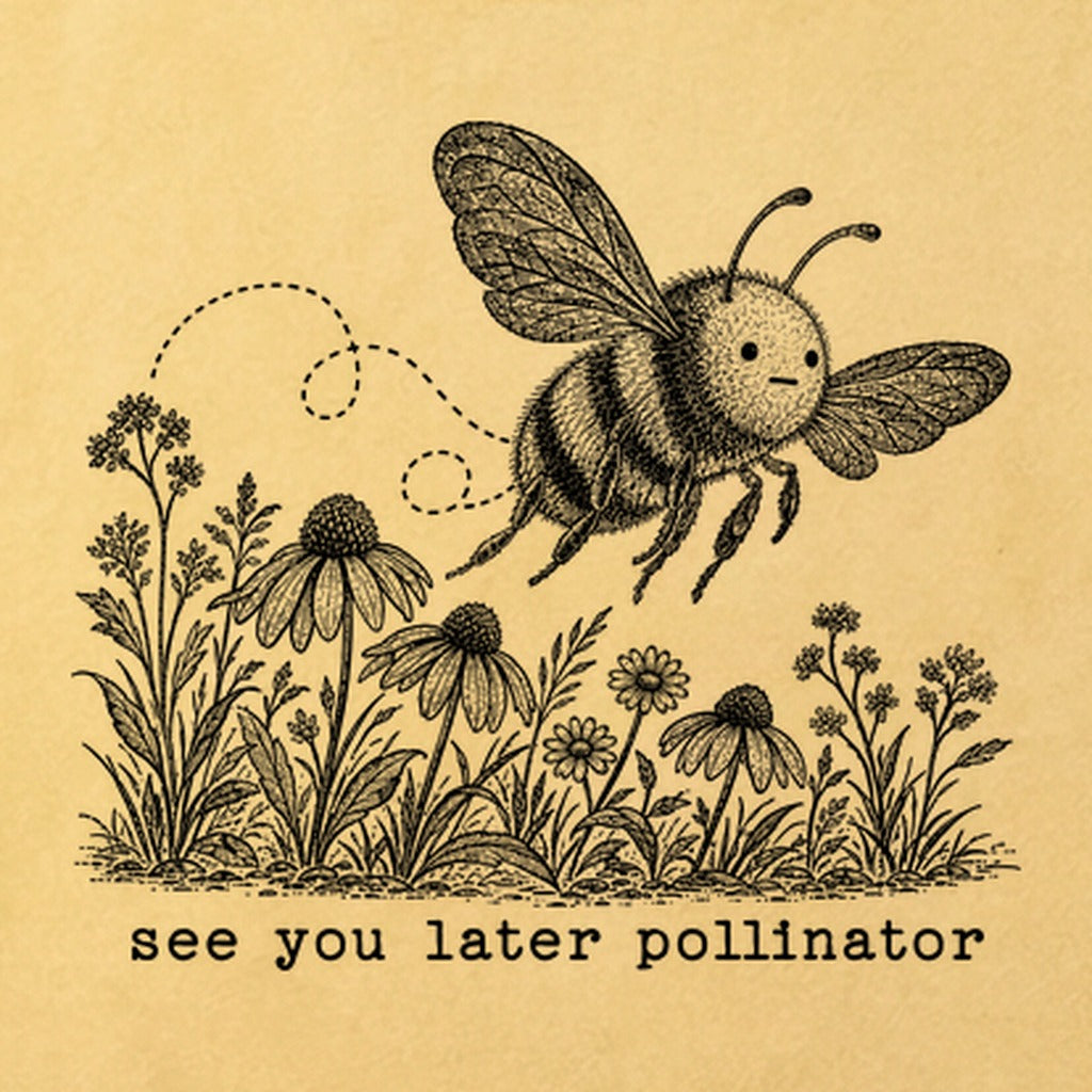 See You Later Pollinator Bee Cotton T-Shirt