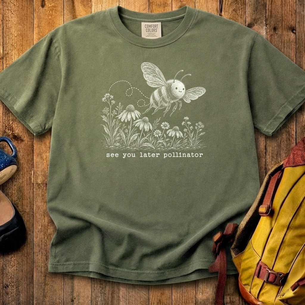 See You Later Pollinator Bee Cotton T-Shirt
