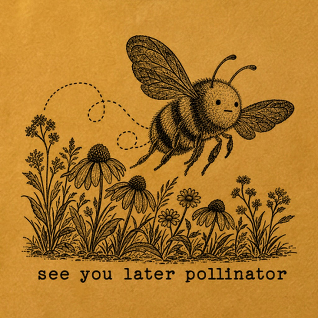 See You Later Pollinator Bee Cotton T-Shirt