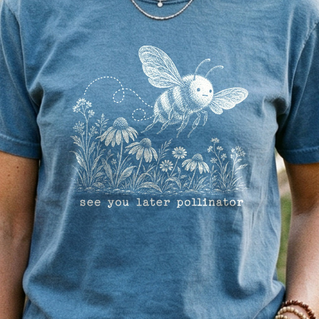 See You Later Pollinator Bee Cotton T-Shirt