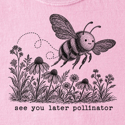 See You Later Pollinator Bee Kids Cotton T-Shirt