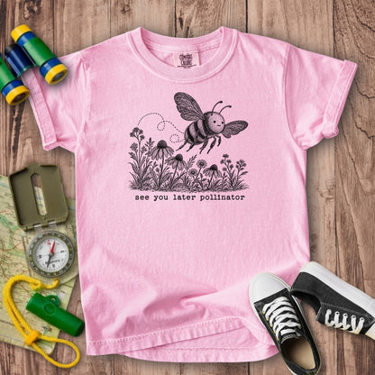 See You Later Pollinator Bee Kids Cotton T-Shirt