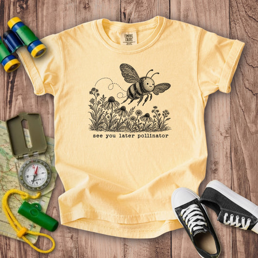 See You Later Pollinator Bee Kids Cotton T-Shirt