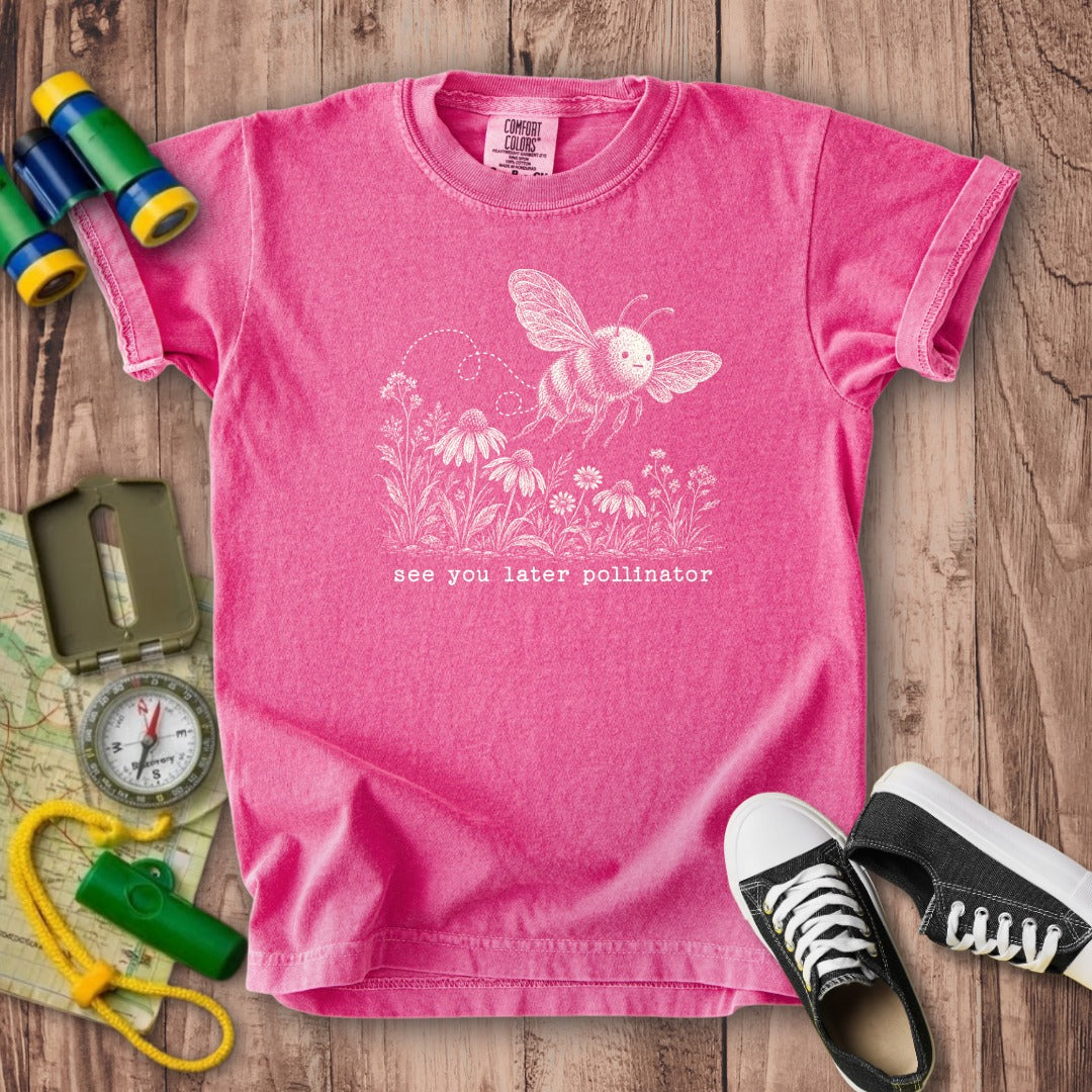 See You Later Pollinator Bee Kids Cotton T-Shirt