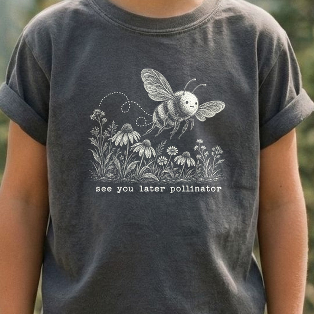 See You Later Pollinator Bee Kids Cotton T-Shirt