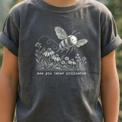 See You Later Pollinator Bee Kids Cotton T-Shirt