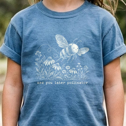 See You Later Pollinator Bee Kids Cotton T-Shirt