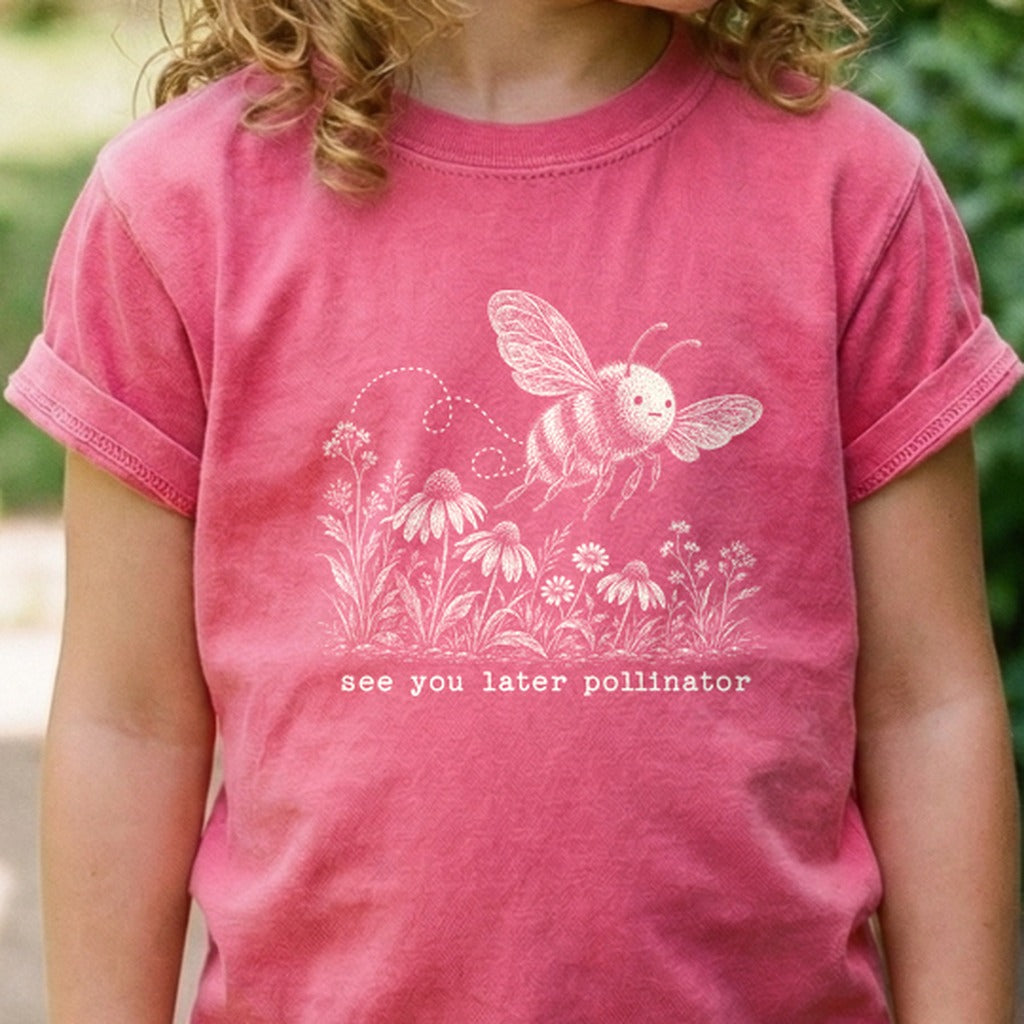 See You Later Pollinator Bee Kids Cotton T-Shirt