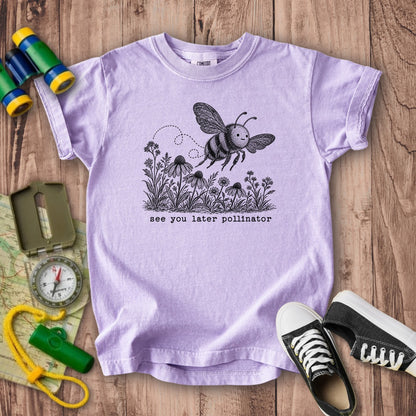See You Later Pollinator Bee Kids Cotton T-Shirt